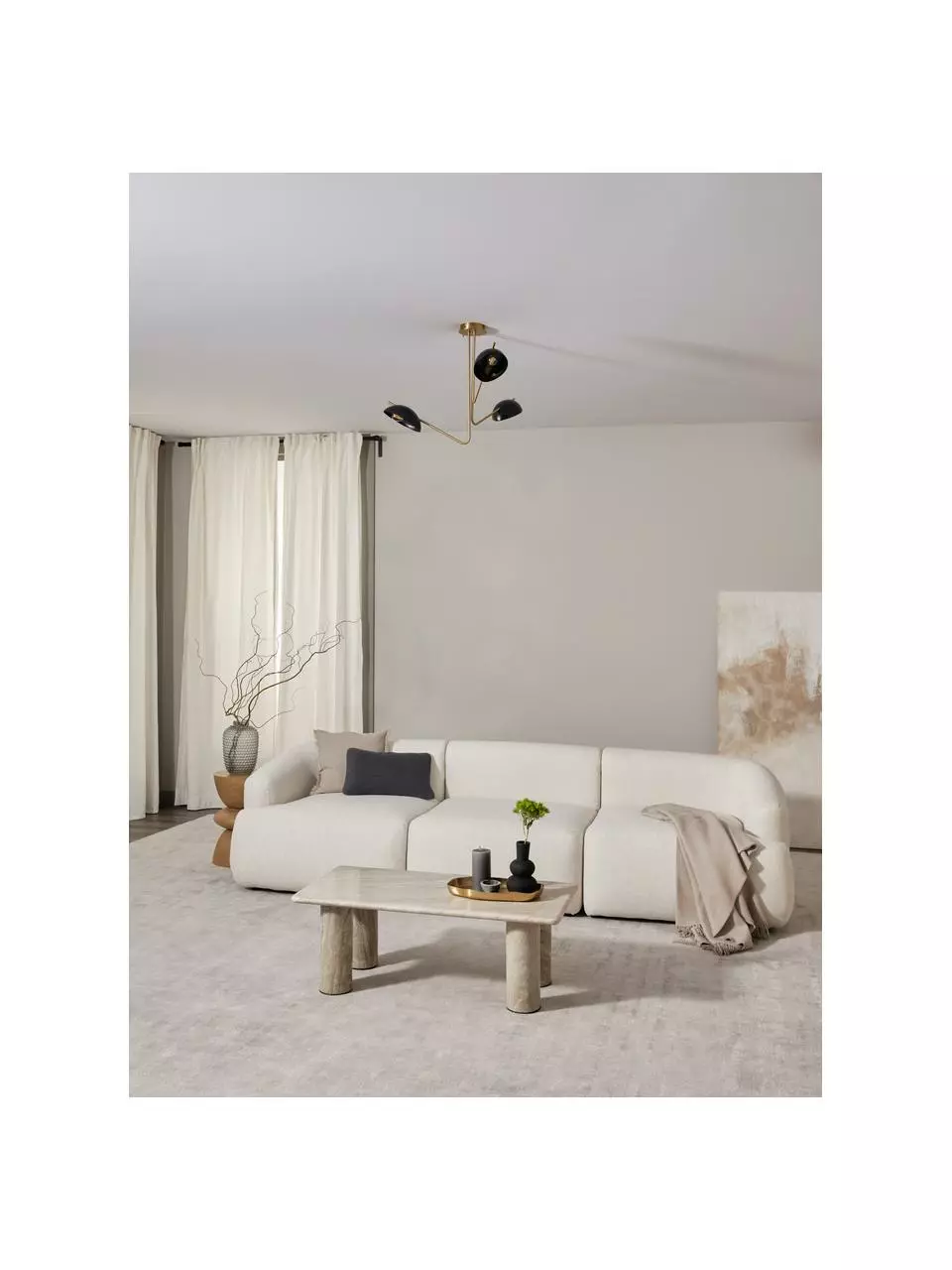 Westwing Collection Große Retro-Deckenleuchte Johan, Ø 75 x H 50 cm 4 Westwing Collection Große Retro-Deckenleuchte Johan, Ø 75 x H 50 cm – Bild 2