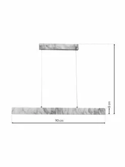 Große Schmale LED-Pendelleuchte Pierce in Marmoroptik, B 90 x H 10 cmNur noch wenige verfügbar -Leuchten Verkaufsladen Grosse Schmale LED Pendelleuchte Pierce in Marmoroptik 10