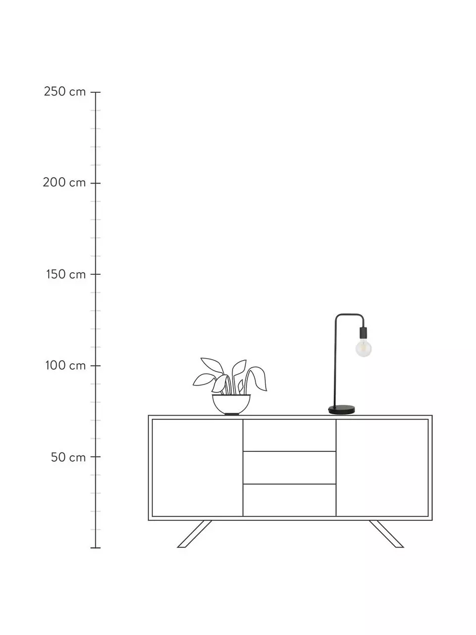 Westwing Collection Große Schreibtischlampe Flow aus Metall, B 22 x H 56 cm 6 Westwing Collection Große Schreibtischlampe Flow aus Metall, B 22 x H 56 cm – Bild 4