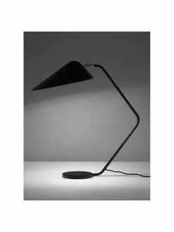 Westwing Collection Gro&szlig;e Schreibtischlampe Neron mit Gold-Dekor in Schwarz, T 57 x H 56 cm -Leuchten Verkaufsladen Grosse Schreibtischlampe Neron mit Gold Dekor in Schwarz 4