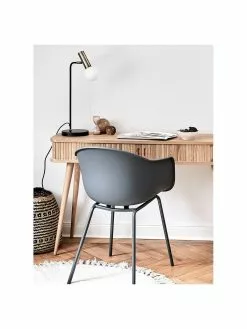 Westwing Collection Große Schreibtischlampe Wilson mit Glasschirm, B 22 x H 54 cm -Leuchten Verkaufsladen Grosse Schreibtischlampe Wilson mit Glasschirm 2