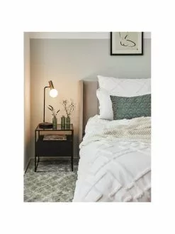 Westwing Collection Große Schreibtischlampe Wilson mit Glasschirm, B 22 x H 54 cm -Leuchten Verkaufsladen Grosse Schreibtischlampe Wilson mit Glasschirm 3