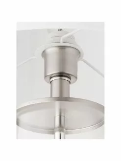 Westwing Collection Große Tischlampe Abigail aus Glas und Leinen, Ø 32 x H 61 cm -Leuchten Verkaufsladen Grosse Tischlampe Abigail aus Glas und Leinen 5