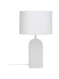 Westwing Collection Große Tischlampe Bela mit Glasfuß, Ø 30 x H 50 cm