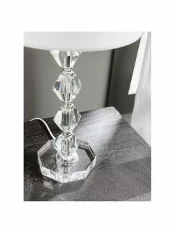 Große Tischlampe Diamond aus Kristallglas, Ø 25 x H 53 cm -Leuchten Verkaufsladen Grosse Tischlampe Diamond aus Kristallglas 4