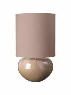 Cozy Living Große Tischlampe Ena in Taupe, Ø 40 x H 68 cm
