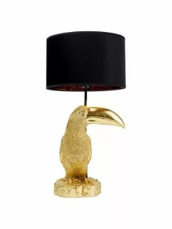 Kare Design Große Tischlampe Toucan aus vergoldetem Kalkstein, Ø 38 x H 70 cmNur noch 1 Artikel verfügbar