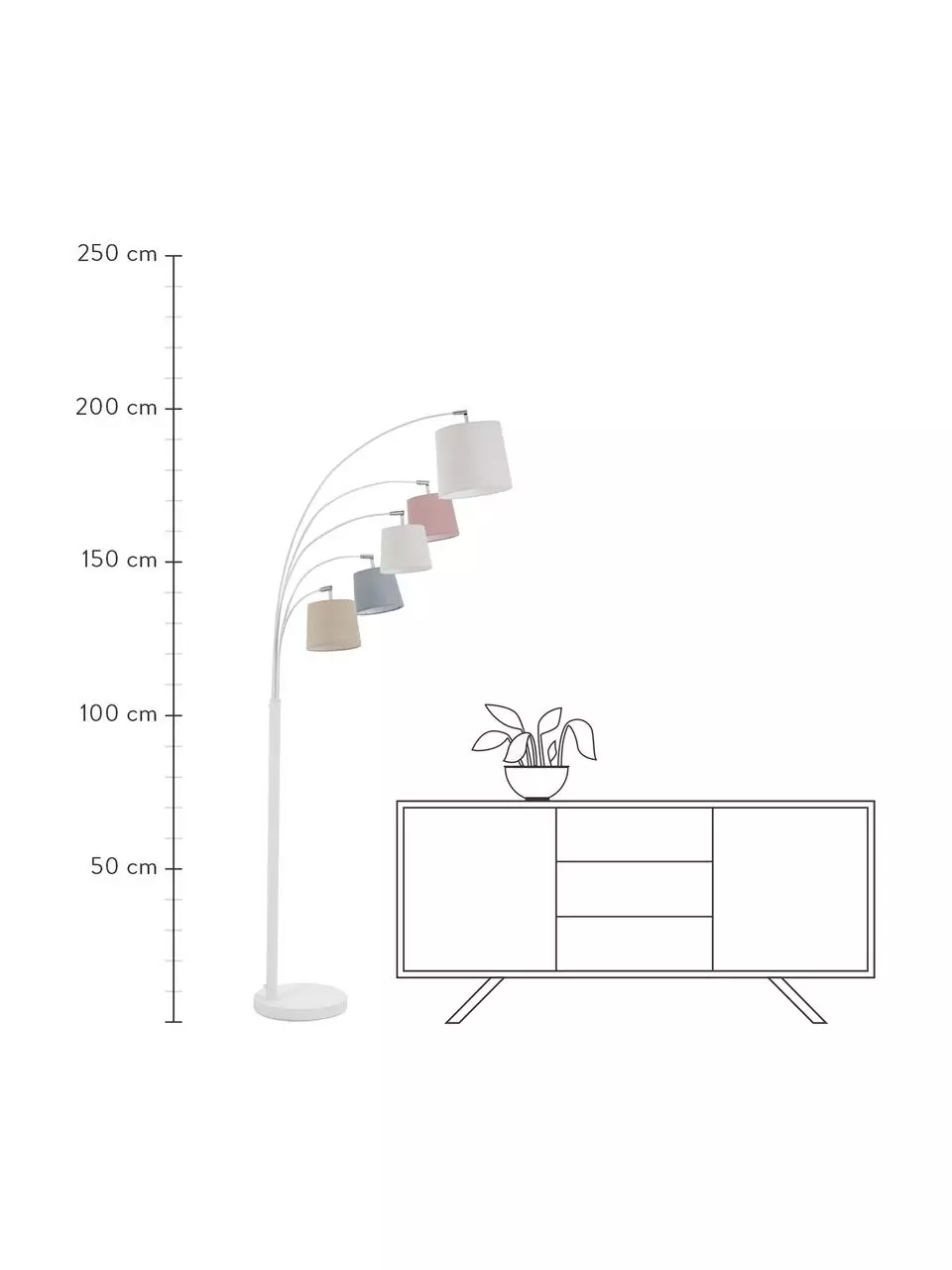 By Rydens Große Verstellbare Bogenlampe Foggy, B 80 x H 200 cm 5 By Rydens Große Verstellbare Bogenlampe Foggy, B 80 x H 200 cm – Bild 3