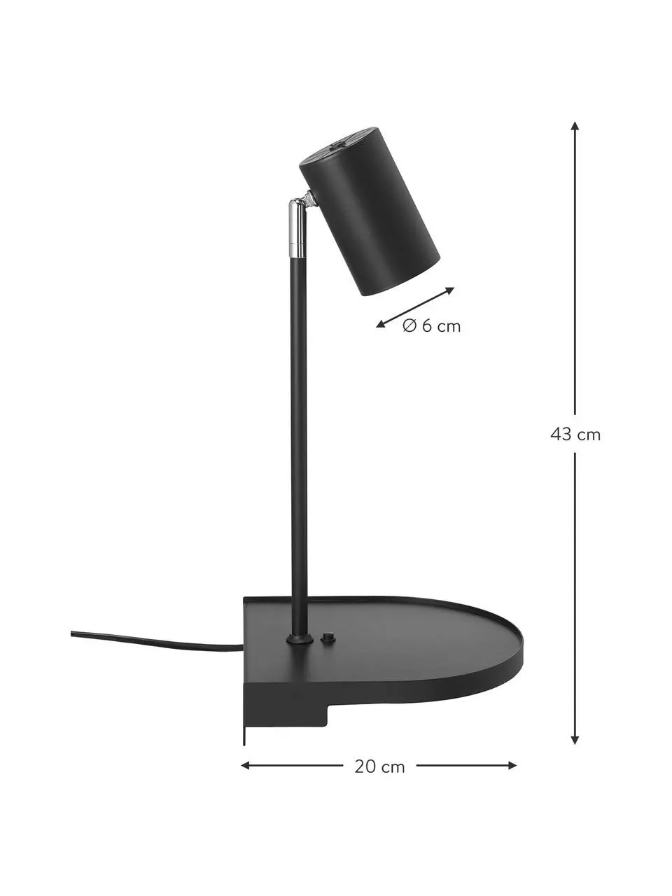 Nordlux Große Verstellbare Wandleuchte Colly mit Stecker und USB-Anschluss, B 20 x H 43 cm 5 Nordlux Große Verstellbare Wandleuchte Colly mit Stecker und USB-Anschluss, B 20 x H 43 cm – Bild 3