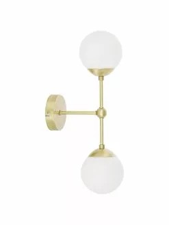 Westwing Collection Große Wandleuchte Beth aus Opalglas, T 20 x H 45 cm