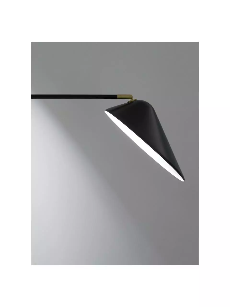 Westwing Collection Große Wandleuchte Neron mit Stecker und Gold-Dekor in Schwarz, B 27 x T 100 cm 7 Westwing Collection Große Wandleuchte Neron mit Stecker und Gold-Dekor in Schwarz, B 27 x T 100 cm – Bild 5