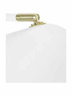 Westwing Collection Gro&szlig;e Wandleuchte Neron mit Stecker und Gold-Dekor in Wei&szlig;, B 27 x T 100 cm -Leuchten Verkaufsladen Grosse Wandleuchte Neron mit Stecker und Gold Dekor in Weiss 4