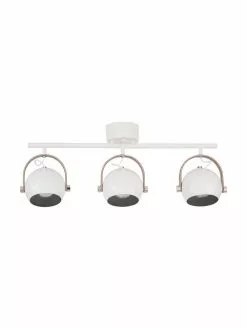 Großer Deckenstrahler Bow mit Leder-Dekor, B 76 x H 28 cm