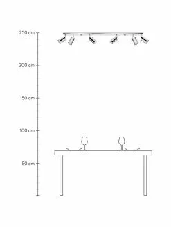 Großer Deckenstrahler Etna in Chrom, B 120 x H 15 cm -Leuchten Verkaufsladen Grosser Deckenstrahler Etna in Chrom 2