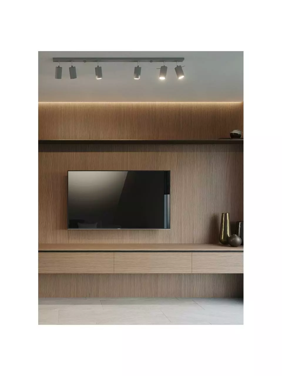 Großer Deckenstrahler Etna in Grau, B 120 x H 15 cm 4 Großer Deckenstrahler Etna in Grau, B 120 x H 15 cm – Bild 2