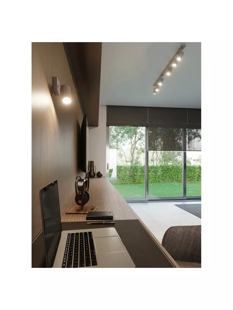 Großer Deckenstrahler Etna in Grau, B 120 x H 15 cm 7 Großer Deckenstrahler Etna in Grau, B 120 x H 15 cm – Bild 5