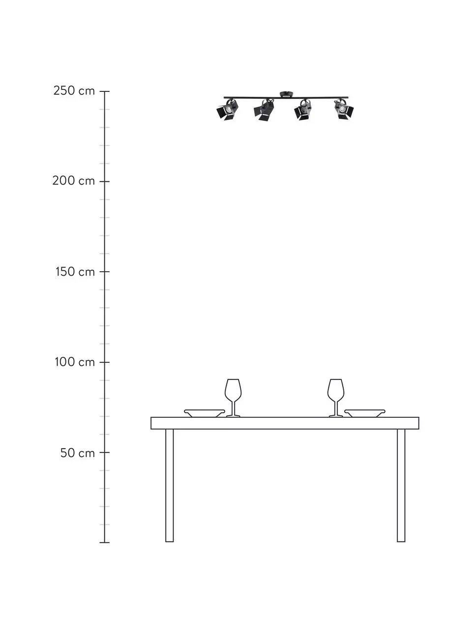 Großer Deckenstrahler Movie, B 84 x H 17 cmNur noch wenige verfügbar 4 Großer Deckenstrahler Movie, B 84 x H 17 cmNur noch wenige verfügbar – Bild 2