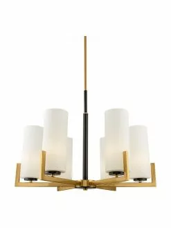 Großer Kronleuchter Fortano aus Glas, Ø 67 x H 52 cm