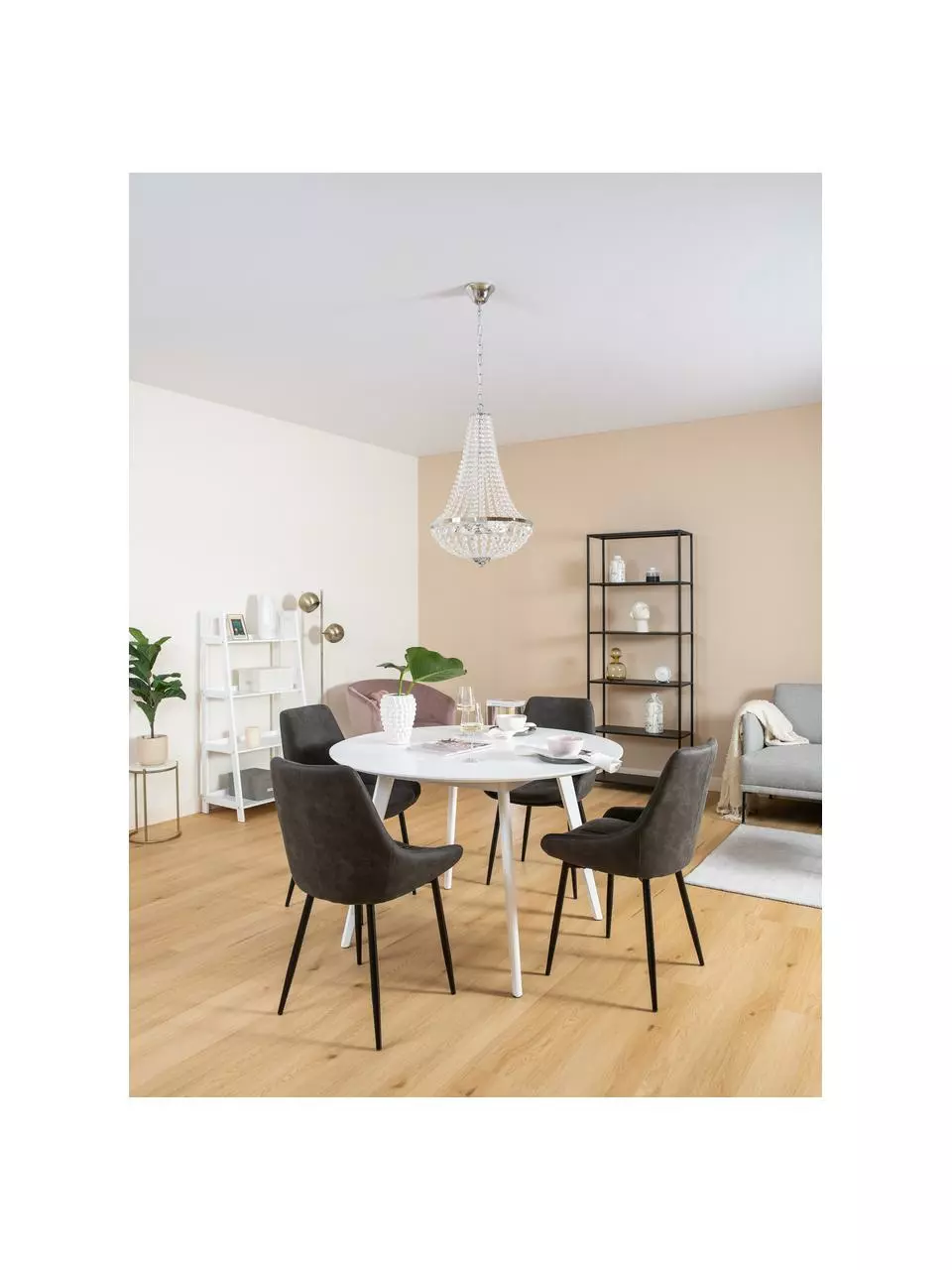 Markslöjd Großer Kronleuchter Gränsö in Silber, Ø 40 x H 59 cm 8 Markslöjd Großer Kronleuchter Gränsö in Silber, Ø 40 x H 59 cm – Bild 6