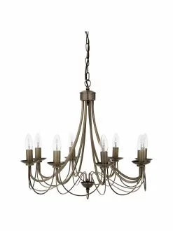 Searchlight Großer Kronleuchter Maypole, Ø 60 x H 50 cm