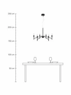 Markslöjd Großer Kronleuchter Monarch in Schwarz, Ø 70 x H 43 cm -Leuchten Verkaufsladen Grosser Kronleuchter Monarch in Schwarz 2