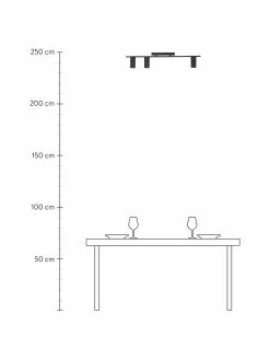 Westwing Collection Großer Moderner Deckenstrahler Cassandra in Schwarz, B 80 x H 16 cm -Leuchten Verkaufsladen Grosser Moderner Deckenstrahler Cassandra in Schwarz 2