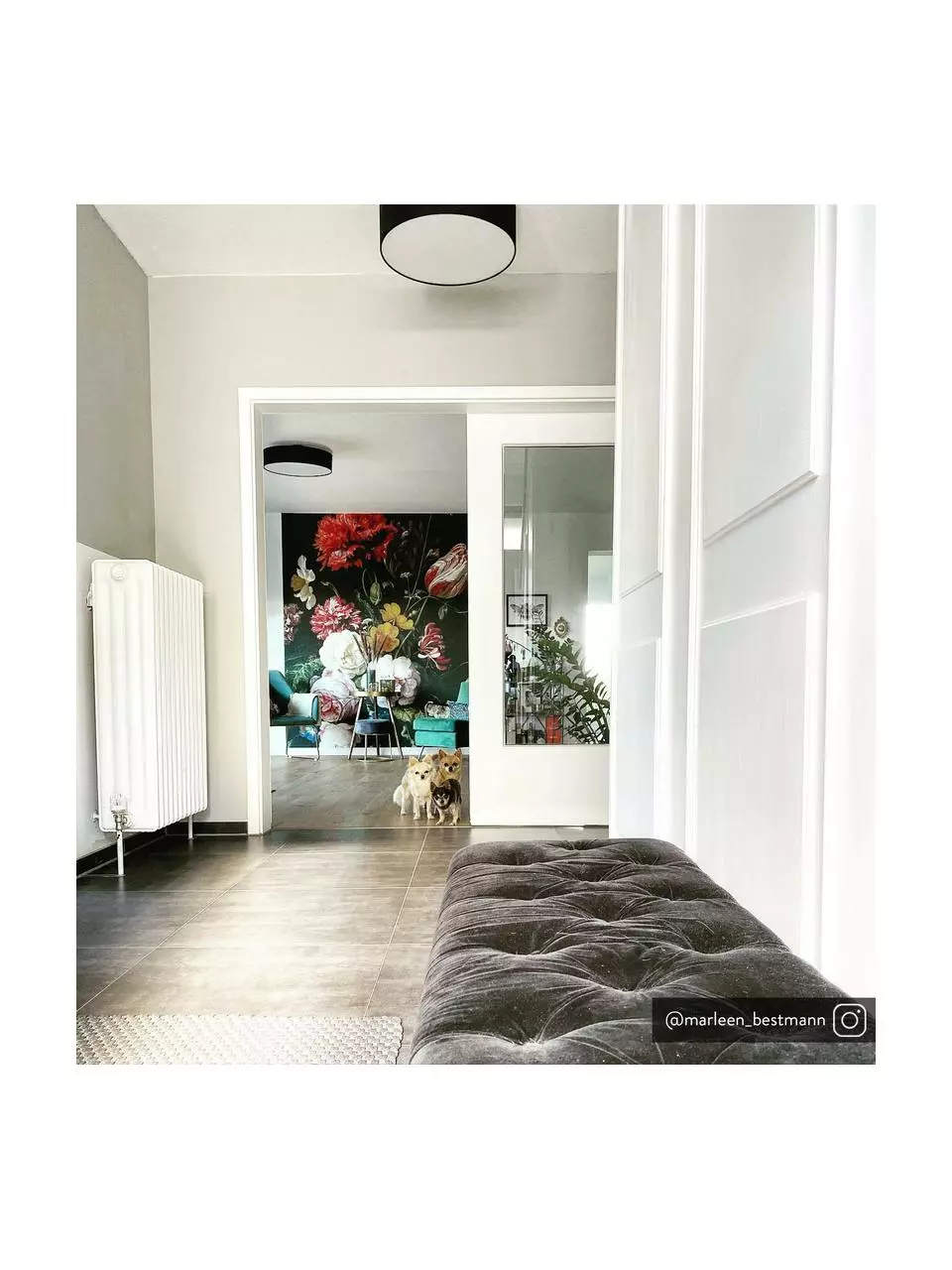 Handgefertigte Deckenleuchte Mika, Ø 30 x H 10 cm 4 Handgefertigte Deckenleuchte Mika, Ø 30 x H 10 cm – Bild 2