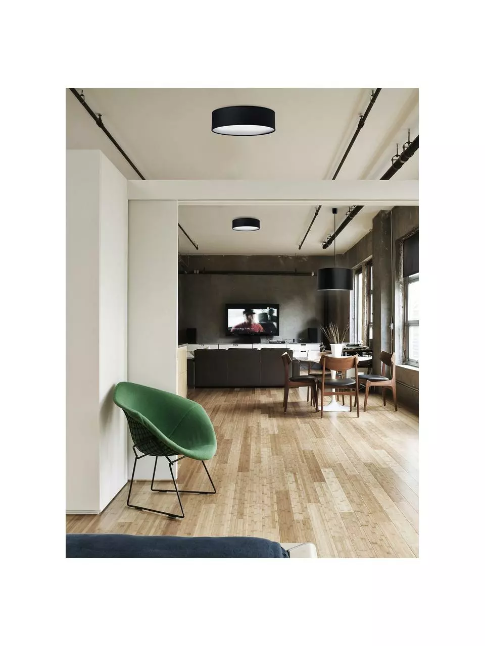 Handgefertigte Deckenleuchte Mika, Ø 30 x H 10 cm 5 Handgefertigte Deckenleuchte Mika, Ø 30 x H 10 cm – Bild 3