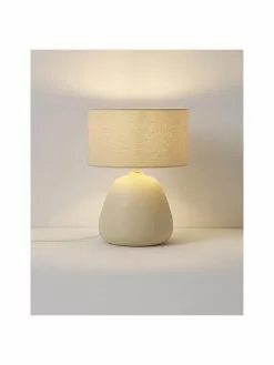 Westwing Collection Keramik-Tischlampe Eileen in Beige, Ø 26 cm x H 35 cm -Leuchten Verkaufsladen Keramik Tischlampe Eileen in Beige 5