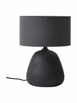 Westwing Collection Keramik-Tischlampe Eileen in Schwarz, Ø 26 cm x H 35 cm