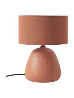 Westwing Collection Keramik-Tischlampe Eileen in Terrakotta, Ø 26 cm x H 35 cm