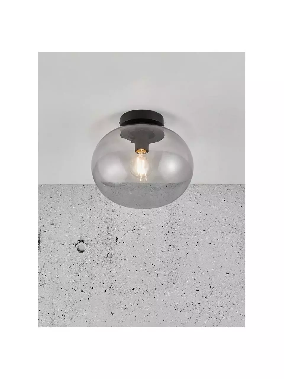 Nordlux Kleine Deckenleuchte Alton aus Glas, Ø 28 x H 24 cm 4 Nordlux Kleine Deckenleuchte Alton aus Glas, Ø 28 x H 24 cm – Bild 2