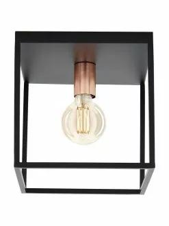 Lucide Kleine Deckenleuchte Arthur im Industrial-Style, B 25 x H 25 cm