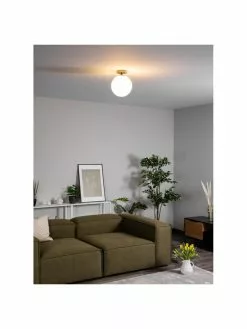 Westwing Collection Kleine Deckenleuchte Hitch aus Glas, Ø 25 x H 30 cm -Leuchten Verkaufsladen Kleine Deckenleuchte Hitch aus Glas 2