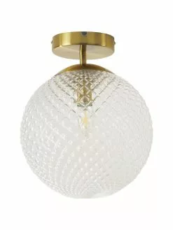 Westwing Collection Kleine Deckenleuchte Lorna aus Glas, Ø 25 x H 30 cm