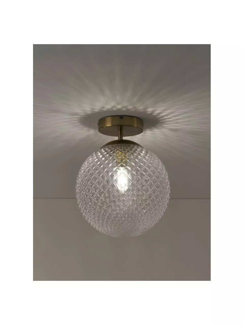 Westwing Collection Kleine Deckenleuchte Lorna aus Glas, Ø 25 x H 30 cm 7 Westwing Collection Kleine Deckenleuchte Lorna aus Glas, Ø 25 x H 30 cm – Bild 5