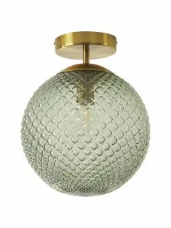 Westwing Collection Kleine Deckenleuchte Lorna aus Glas, Ø 25 x H 30 cm