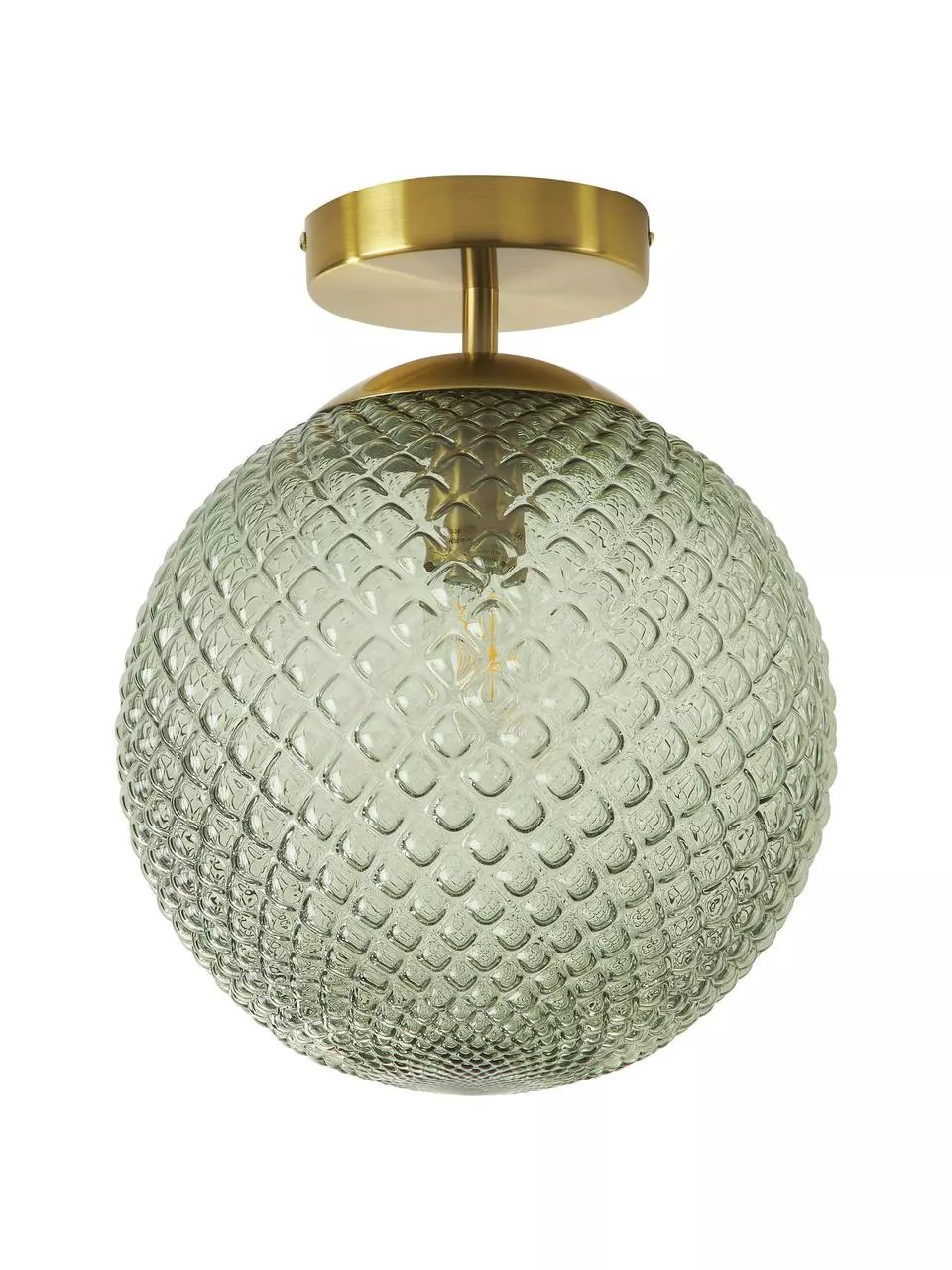 Westwing Collection Kleine Deckenleuchte Lorna aus Glas, Ø 25 x H 30 cm 3 Westwing Collection Kleine Deckenleuchte Lorna aus Glas, Ø 25 x H 30 cm