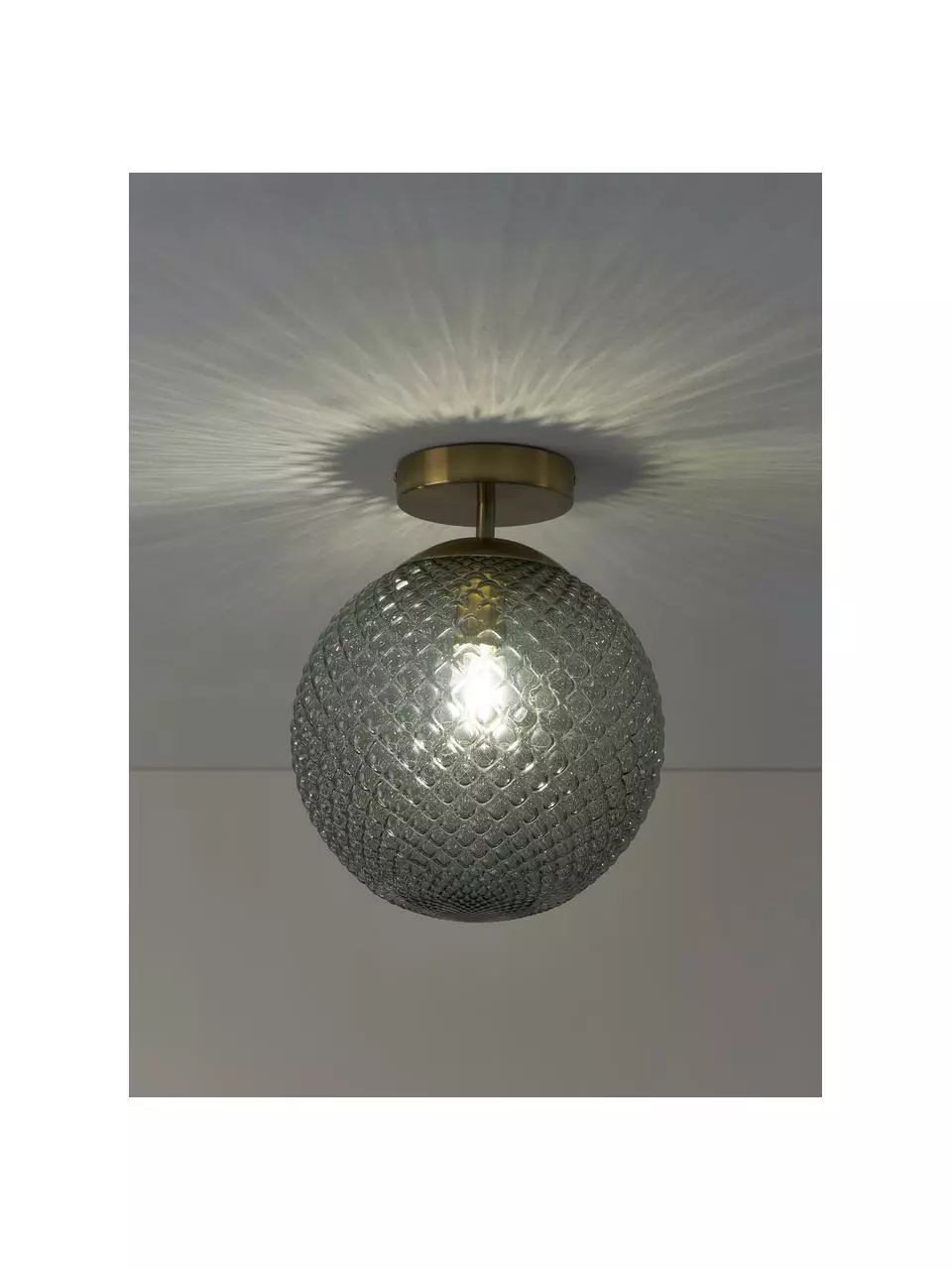 Westwing Collection Kleine Deckenleuchte Lorna aus Glas, Ø 25 x H 30 cm 5 Westwing Collection Kleine Deckenleuchte Lorna aus Glas, Ø 25 x H 30 cm – Bild 3