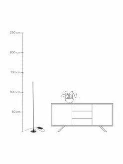 Jotex Kleine Dimmbare LED-Stehlampe Whisper in Schwarz, Ø 15 x H 125 cm -Leuchten Verkaufsladen Kleine Dimmbare LED Stehlampe Whisper in Schwarz 2