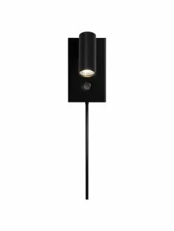 Nordlux Kleine Dimmbare LED-Wandleuchte Omari mit Stecker in Schwarz, B 7 x H 12 cm -Leuchten Verkaufsladen Kleine Dimmbare LED Wandleuchte Omari mit Stecker in Schwarz 3