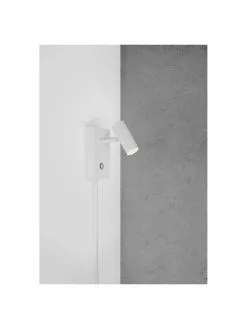 Nordlux Kleine Dimmbare LED-Wandleuchte Omari mit Stecker in Weiß, B 7 x H 12 cmNur noch wenige verfügbar -Leuchten Verkaufsladen Kleine Dimmbare LED Wandleuchte Omari mit Stecker in Weiss 5