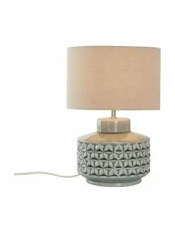 Jotex Kleine Keramik-Tischlampe Monica mit Leinenschirm, Ø 23 x H 33 cm -Leuchten Verkaufsladen Kleine Keramik Tischlampe Monica mit Leinenschirm 4