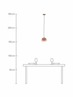 Frandsen Kleine Kugel-Pendelleuchte Ball in Kupferfarben, Ø 18 x H 16 cm -Leuchten Verkaufsladen Kleine Kugel Pendelleuchte Ball in Kupferfarben 3
