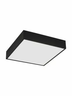Searchlight Kleine LED Bad-Deckenleuchte Zeus in Schwarz, B 30 x H 6 cm