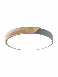 Kleine LED-Deckenleuchte Benoa mit Holzdekor, Ø 30 x H 5 cm -Leuchten Verkaufsladen Kleine LED Deckenleuchte Benoa mit Holzdekor 3