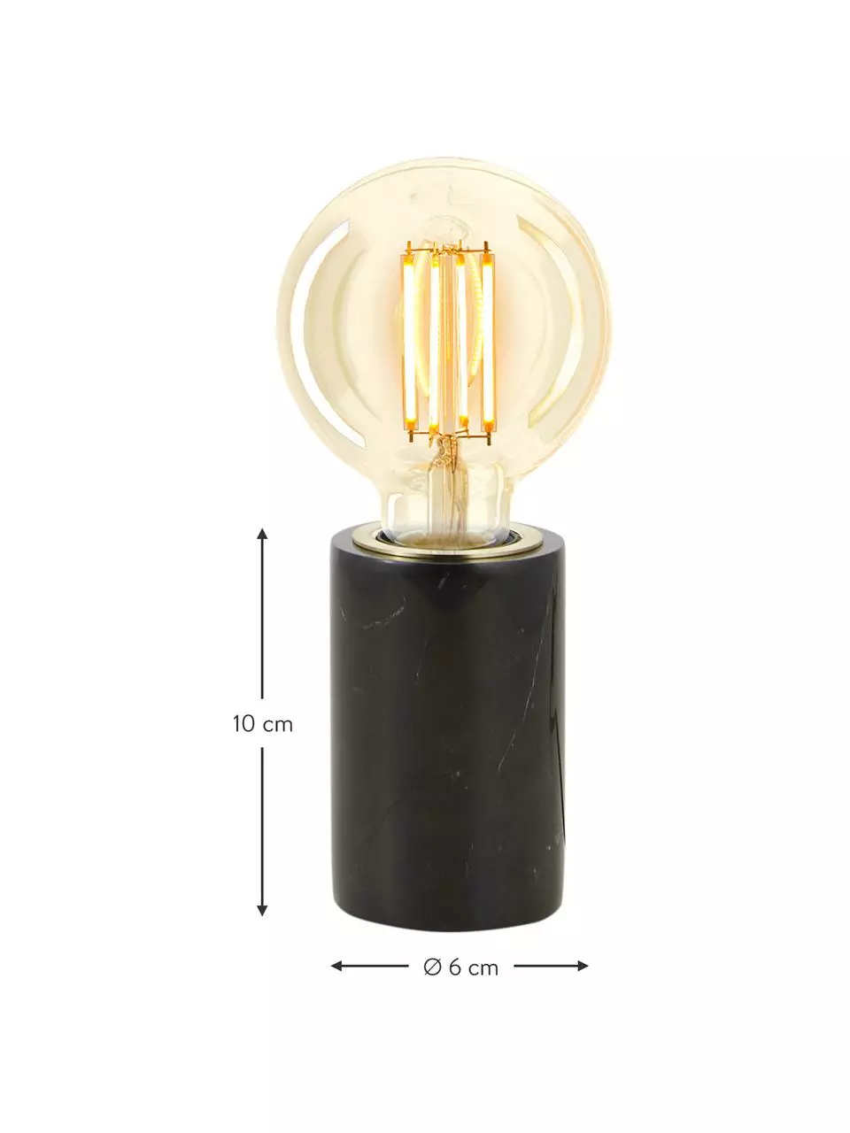 Nordlux Kleine Marmor-Tischlampe Siv, Ø 6 x H 10 cm 6 Nordlux Kleine Marmor-Tischlampe Siv, Ø 6 x H 10 cm – Bild 4