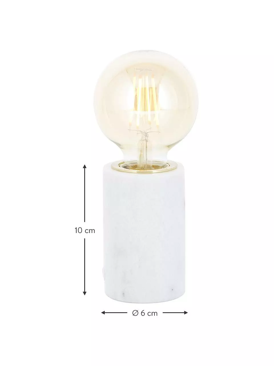Nordlux Kleine Marmor-Tischlampe Siv, Ø 6 x H 10 cm 6 Nordlux Kleine Marmor-Tischlampe Siv, Ø 6 x H 10 cm – Bild 4