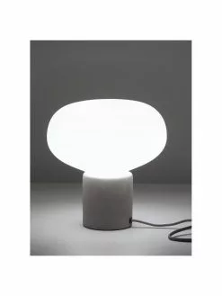 Westwing Collection Kleine Nachttischlampe Alma mit Betonfuß, Ø 23 x H 24 cm -Leuchten Verkaufsladen Kleine Nachttischlampe Alma mit Betonfuss 4