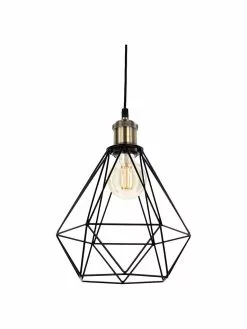 Westwing Collection Kleine Pendelleuchte Agnes im Industrial-Style, Ø 21 x H 22 cm